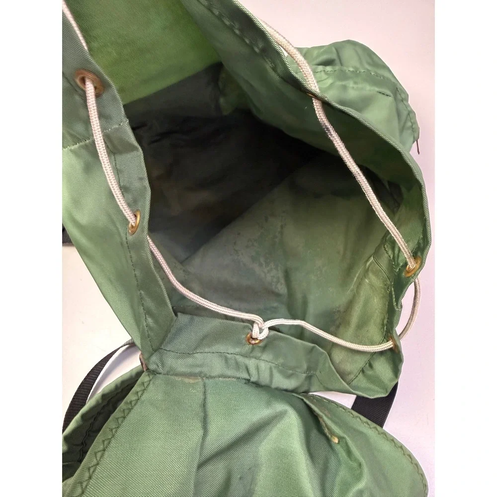 Vintage REI Co-op Rucksack Backpack Green Seattle USA Diamond Logo Hiking Bag